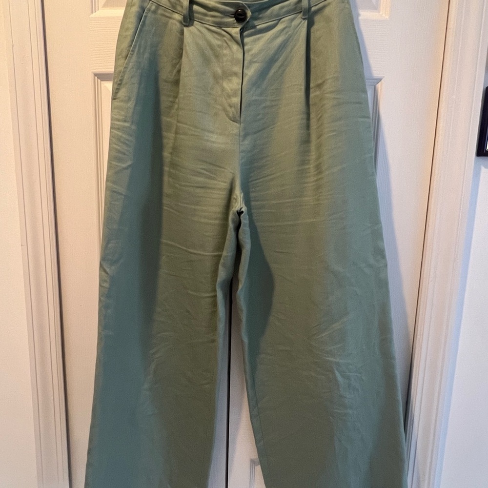 Rag and bone sage pleated linen pants - wide leg high rise
